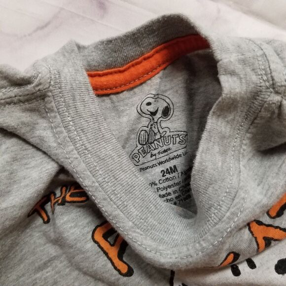 Peanuts The Great Pumpkin Long Sleeve Shirt 24M - Picture 2 of 2